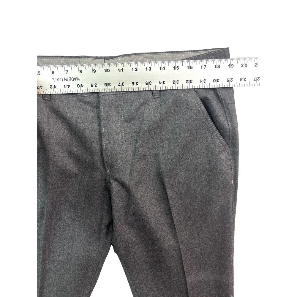 Hugo Boss Gustaf 38x30 Gray Flannel 100% Wool 5 Pocket Pants Flat‎ Front Tapered